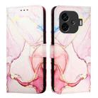 For vivo iQOO Z9 / iQOO Z9 Turbo PT003 Marble Pattern Flip Leather Phone Case(Rose Gold) - 2