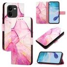 For vivo iQOO Z9x PT003 Marble Pattern Flip Leather Phone Case(Pink Purple Gold) - 1