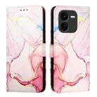 For vivo iQOO Z9x PT003 Marble Pattern Flip Leather Phone Case(Rose Gold) - 2