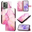 For vivo V29e 5G Global / Y200 5G Global PT003 Marble Pattern Flip Leather Phone Case(Pink Purple Gold) - 1