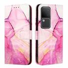 For vivo V30 / V30 Pro 5G Global PT003 Marble Pattern Flip Leather Phone Case(Pink Purple Gold) - 2