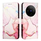 For vivo X100 PT003 Marble Pattern Flip Leather Phone Case(Rose Gold) - 2