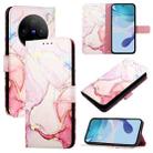 For vivo X100s PT003 Marble Pattern Flip Leather Phone Case(Rose Gold) - 1