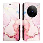 For vivo X100s PT003 Marble Pattern Flip Leather Phone Case(Rose Gold) - 2