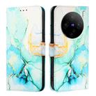 For vivo X100s PT003 Marble Pattern Flip Leather Phone Case(Green) - 2