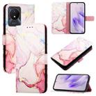 For vivo Y02A / Y02 / Y11 2023 / Y02t PT003 Marble Pattern Flip Leather Phone Case(Rose Gold) - 1