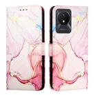 For vivo Y02A / Y02 / Y11 2023 / Y02t PT003 Marble Pattern Flip Leather Phone Case(Rose Gold) - 2