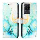 For vivo Y02A / Y02 / Y11 2023 / Y02t PT003 Marble Pattern Flip Leather Phone Case(Green) - 2