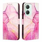 For vivo Y03 4G Global PT003 Marble Pattern Flip Leather Phone Case(Pink Purple Gold) - 2