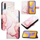 For vivo Y19 / U3 / Y5s / Z5i / U20 PT003 Marble Pattern Flip Leather Phone Case(Rose Gold) - 1