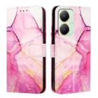 For vivo Y27 4G Global PT003 Marble Pattern Flip Leather Phone Case(Pink Purple Gold) - 2