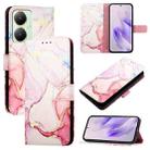 For vivo Y27 4G Global PT003 Marble Pattern Flip Leather Phone Case(Rose Gold) - 1