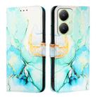 For vivo Y27 4G Global PT003 Marble Pattern Flip Leather Phone Case(Green) - 2