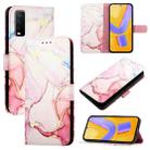 For vivo Y30 4G Global PT003 Marble Pattern Flip Leather Phone Case(Rose Gold) - 1