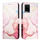 For vivo Y33s 4G Global / Y21 2021 / Y21s PT003 Marble Pattern Flip Leather Phone Case(Rose Gold) - 2