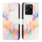 For vivo Y35 4G / Y22s 4G / Y22 4G Global PT003 Marble Pattern Flip Leather Phone Case(Marble White) - 2