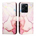 For vivo Y77 5G Global / Y77e 5G PT003 Marble Pattern Flip Leather Phone Case(Rose Gold) - 2