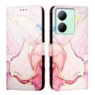 For vivo Y36 5G Global / Y36 4G Global&India PT003 Marble Pattern Flip Leather Phone Case(Rose Gold) - 2