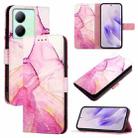 For vivo Y27 5G / Y27s 4G Global PT003 Marble Pattern Flip Leather Phone Case(Pink Purple Gold) - 1