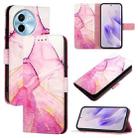 For vivo Y38 5G PT003 Marble Pattern Flip Leather Phone Case(Pink Purple Gold) - 1