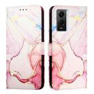 For vivo Y55s 5G 2023 / Y55 5G / Y75 5G PT003 Marble Pattern Flip Leather Phone Case(Rose Gold) - 2