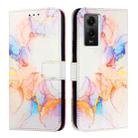 For vivo T1 5G / iQOO U5e / Y30 5G / Y33e 5G PT003 Marble Pattern Flip Leather Phone Case(Marble White) - 2