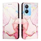 For vivo Y56 5G / Y16 4G / Y02s 4G PT003 Marble Pattern Flip Leather Phone Case(Rose Gold) - 2