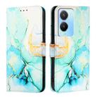 For vivo Y56 5G / Y16 4G / Y02s 4G PT003 Marble Pattern Flip Leather Phone Case(Green) - 2