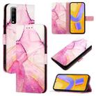 For vivo Y70s PT003 Marble Pattern Flip Leather Phone Case(Pink Purple Gold) - 1