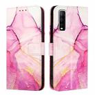 For vivo Y70s PT003 Marble Pattern Flip Leather Phone Case(Pink Purple Gold) - 2