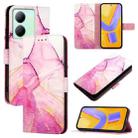 For vivo Y78+ / Y78 5G Global / V29 Lite PT003 Marble Pattern Flip Leather Phone Case(Pink Purple Gold) - 1