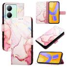 For vivo Y78+ / Y78 5G Global / V29 Lite PT003 Marble Pattern Flip Leather Phone Case(Rose Gold) - 1