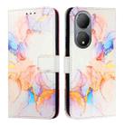 For vivo Y100 5G Global PT003 Marble Pattern Flip Leather Phone Case(Marble White) - 2