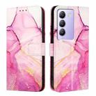 For vivo Y100 IDN / Y200e PT003 Marble Pattern Flip Leather Phone Case(Pink Purple Gold) - 2