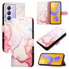 For vivo Y100 IDN / Y200e PT003 Marble Pattern Flip Leather Phone Case(Rose Gold) - 1