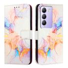 For vivo Y100 IDN / Y200e PT003 Marble Pattern Flip Leather Phone Case(Marble White) - 2