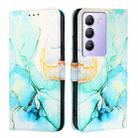 For vivo Y100 IDN / Y200e PT003 Marble Pattern Flip Leather Phone Case(Green) - 2