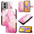 For vivoy Y17s 4G Global / Y17s 5G India PT003 Marble Pattern Flip Leather Phone Case(Pink Purple Gold) - 1