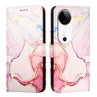 For vivo S19 PT003 Marble Pattern Flip Leather Phone Case(Rose Gold) - 2