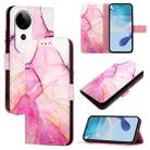 For vivo S19 Pro PT003 Marble Pattern Flip Leather Phone Case(Pink Purple Gold) - 1