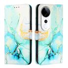 For vivo S19 Pro PT003 Marble Pattern Flip Leather Phone Case(Green) - 2