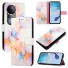 For vivo S20 Pro PT003 Marble Pattern Flip Leather Phone Case(Marble White) - 1