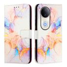 For vivo S20 PT003 Marble Pattern Flip Leather Phone Case(Marble White) - 2