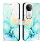 For vivo S20 PT003 Marble Pattern Flip Leather Phone Case(Green) - 2