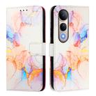 For vivo V50 Lite PT003 Marble Pattern Flip Leather Phone Case(Marble White) - 3