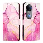 For vivo V50 PT003 Marble Pattern Flip Leather Phone Case(Pink Purple Gold) - 3