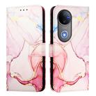 For vivo V50 PT003 Marble Pattern Flip Leather Phone Case(Rose Gold) - 3