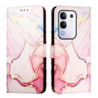 For vivo Y29 4G PT003 Marble Pattern Flip Leather Phone Case(Rose Gold) - 3