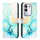 For vivo Y29 4G PT003 Marble Pattern Flip Leather Phone Case(Green) - 3