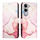 For vivo Y29s 5G / Y04 4G PT003 Marble Pattern Flip Leather Phone Case(Rose Gold) - 3